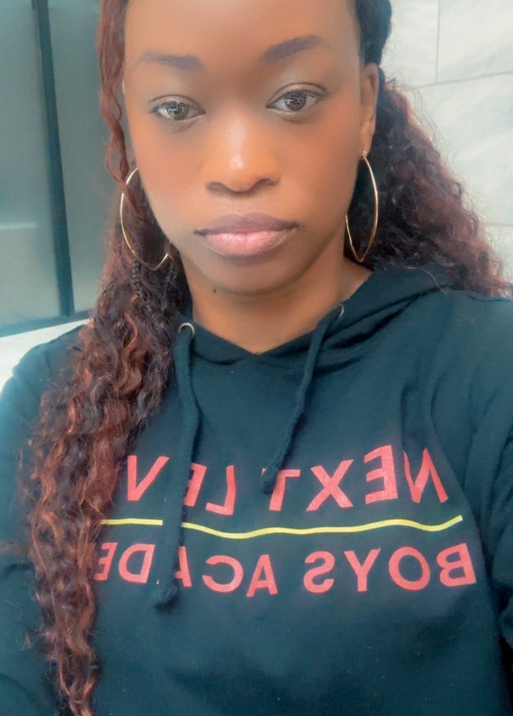 Customer photo review of Double Drawn Burmese Wet and Wavy Human Braiding Hair