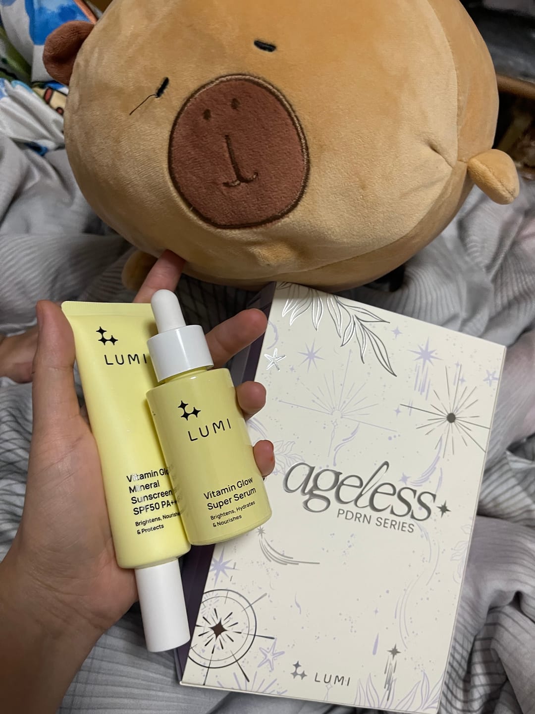 Customer photo review of Vitamin Glow Mineral Sunscreen