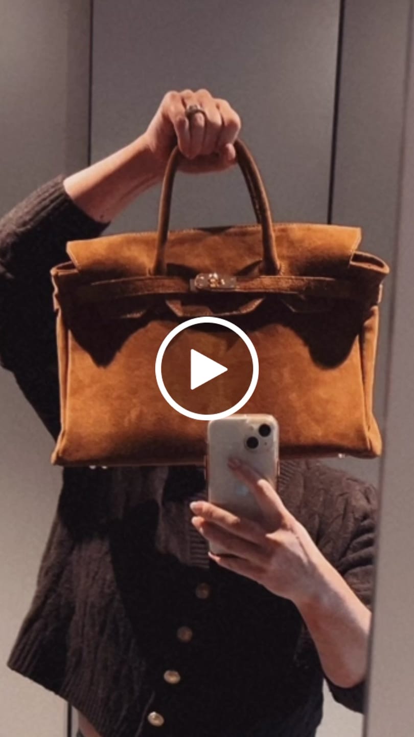 Customer video review of The Charlotte Bag - Large Suede
