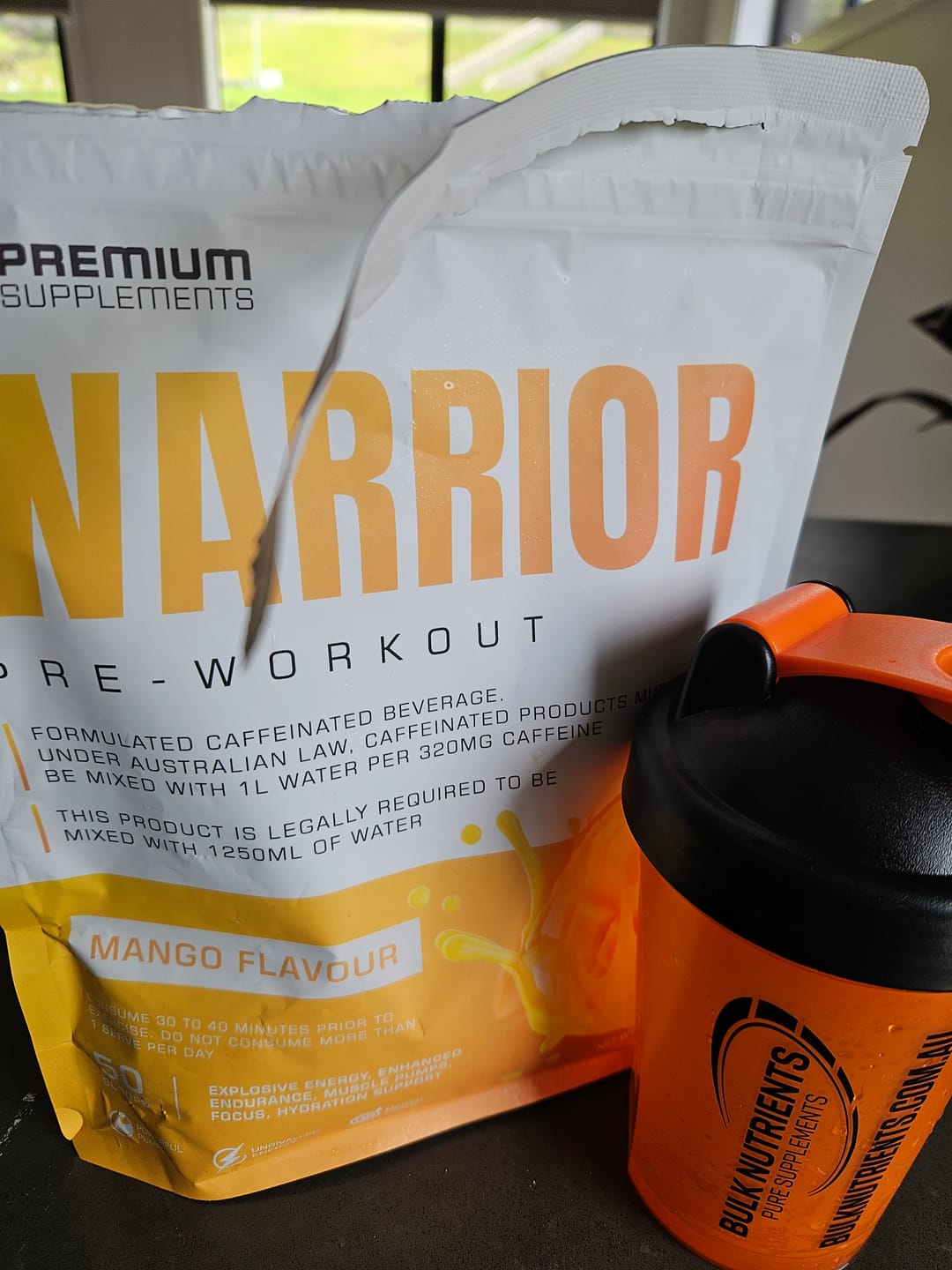 Customer photo review of Warrior High-Stimulant Pre-workout