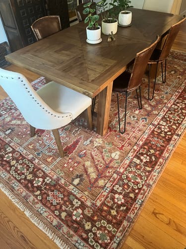 Customer photo review of Custom made Tree of Life Brown and Rust Hand Knotted Traditional Oushak Wool Rug