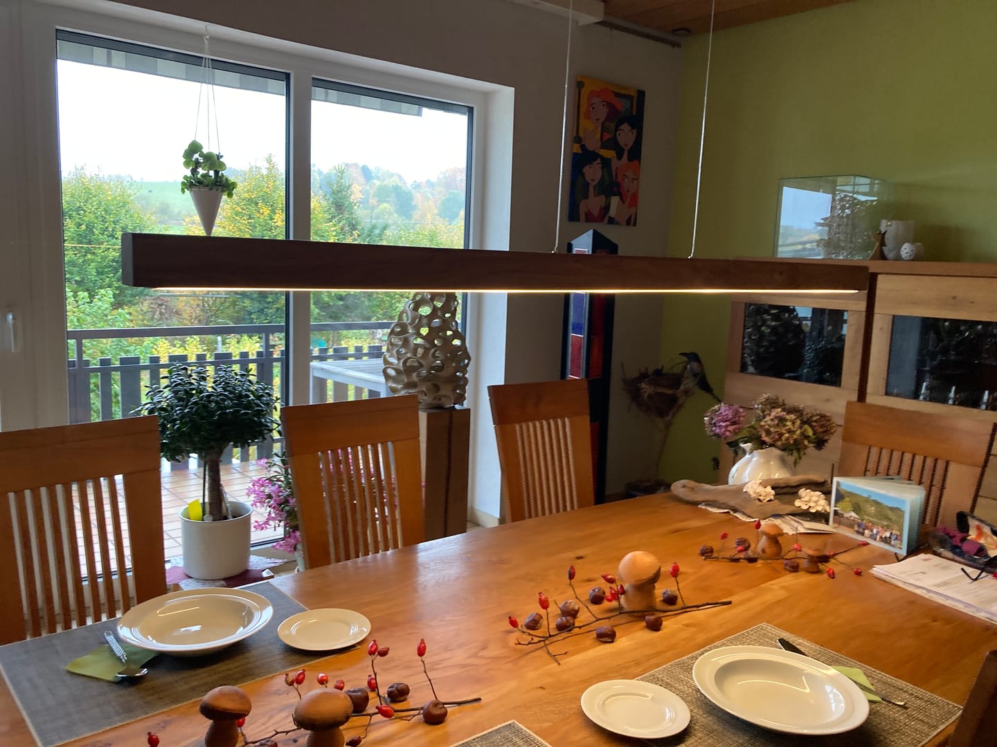 Customer photo review of Designer Pendelleuchte aus Massivholz, LED-Pendelleuchte - Tara
