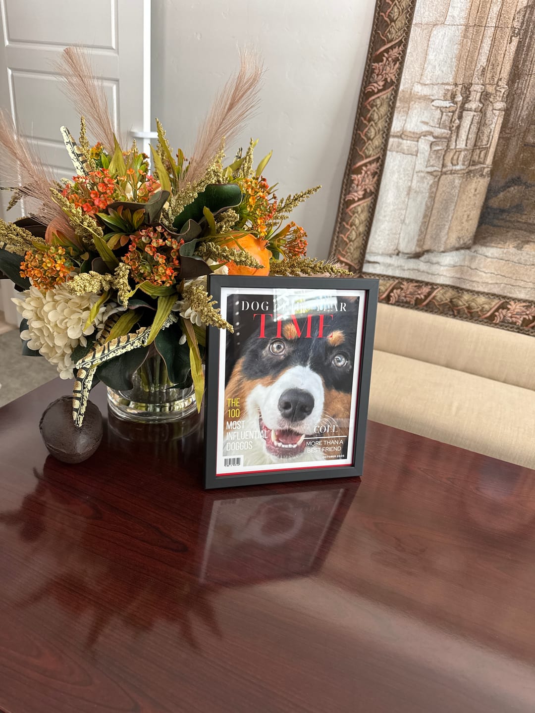 Customer photo review of Pet Portrait Magazine Cover