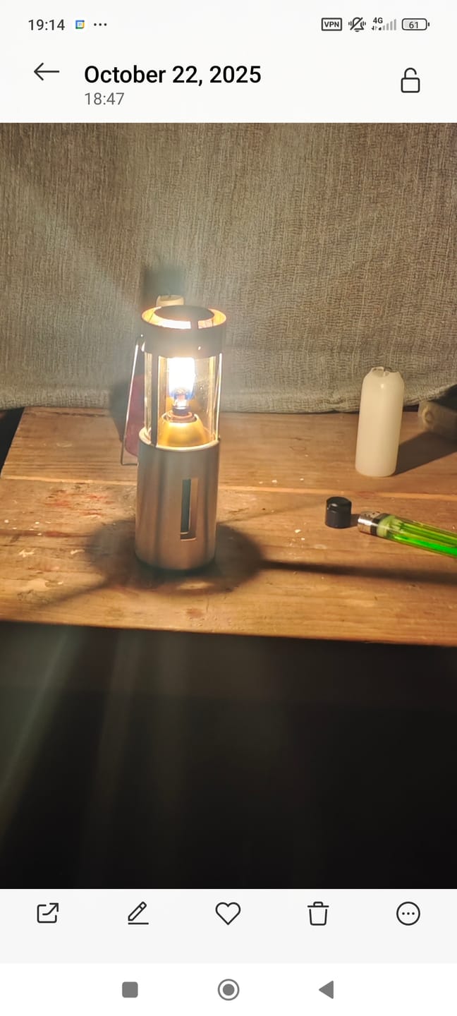 Customer photo review of Oil Inserts for Use with UCO Original Lanterns
