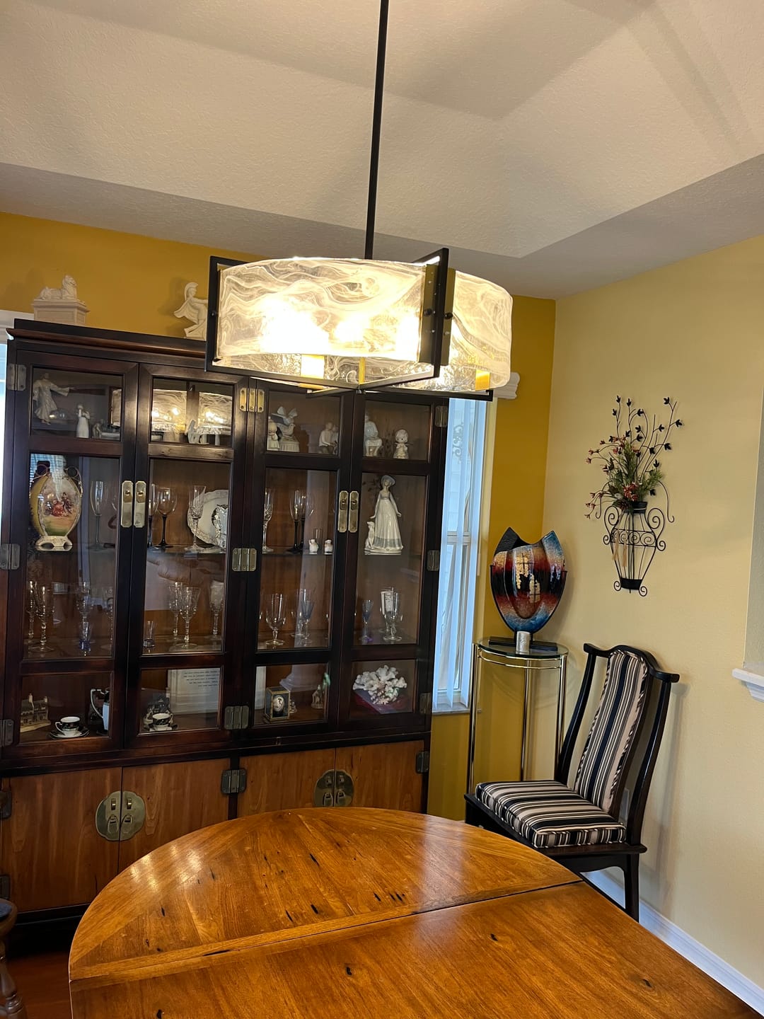 Customer photo review of Modern 6-Light Cloud Glass Drum Pendant Chandelier