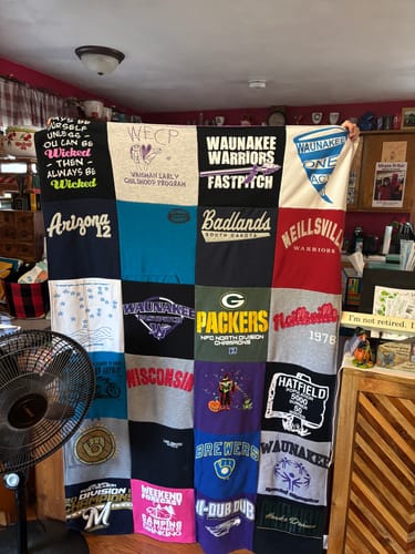 Customer photo review of Premium T Shirt Quilt