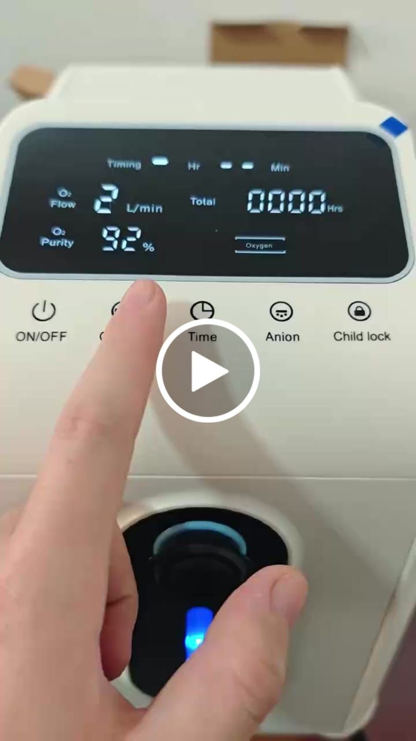 Customer video review of Home 1-9L Adjustable Continuous Flow Oxygen Concentrator - DF-018