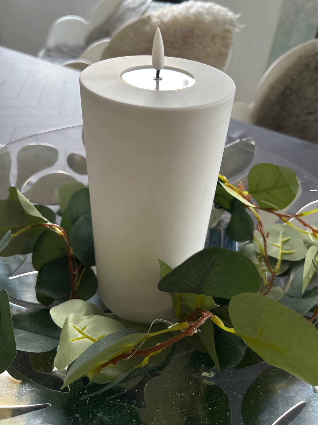 Customer photo review of Udendørs LED Bloklys Ø 10 x 15 cm Hvid