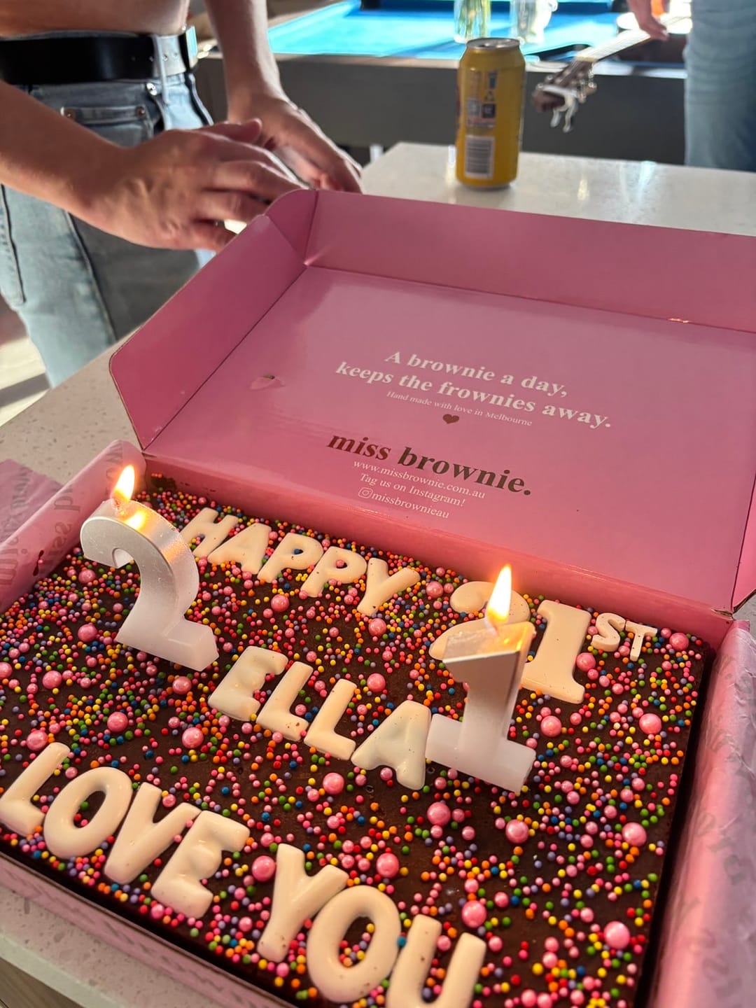 Customer photo review of Custom Birthday Brownie
