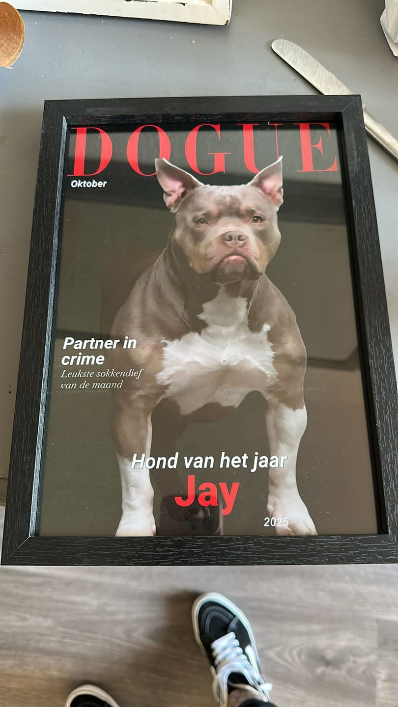 Customer photo review of Dogue - Gepersonaliseerde Poster