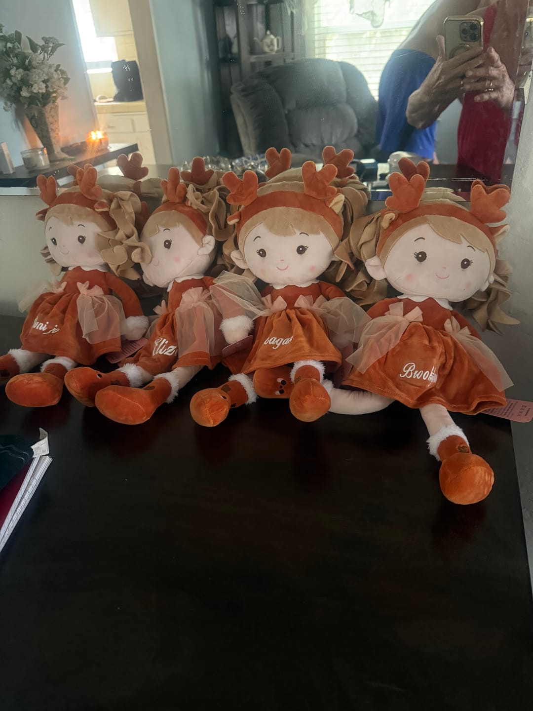 Customer photo review of Personalized Reindeer Girl