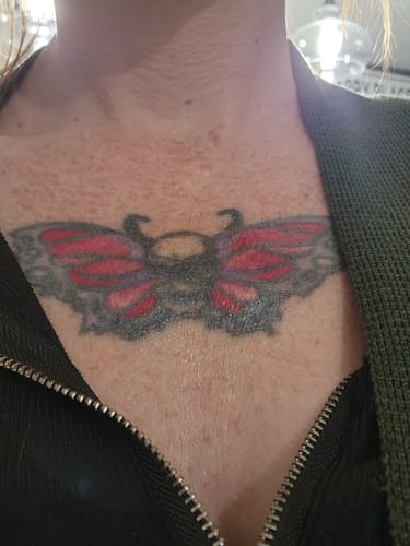 Customer photo review of Painless Tattoo Numbing Cream