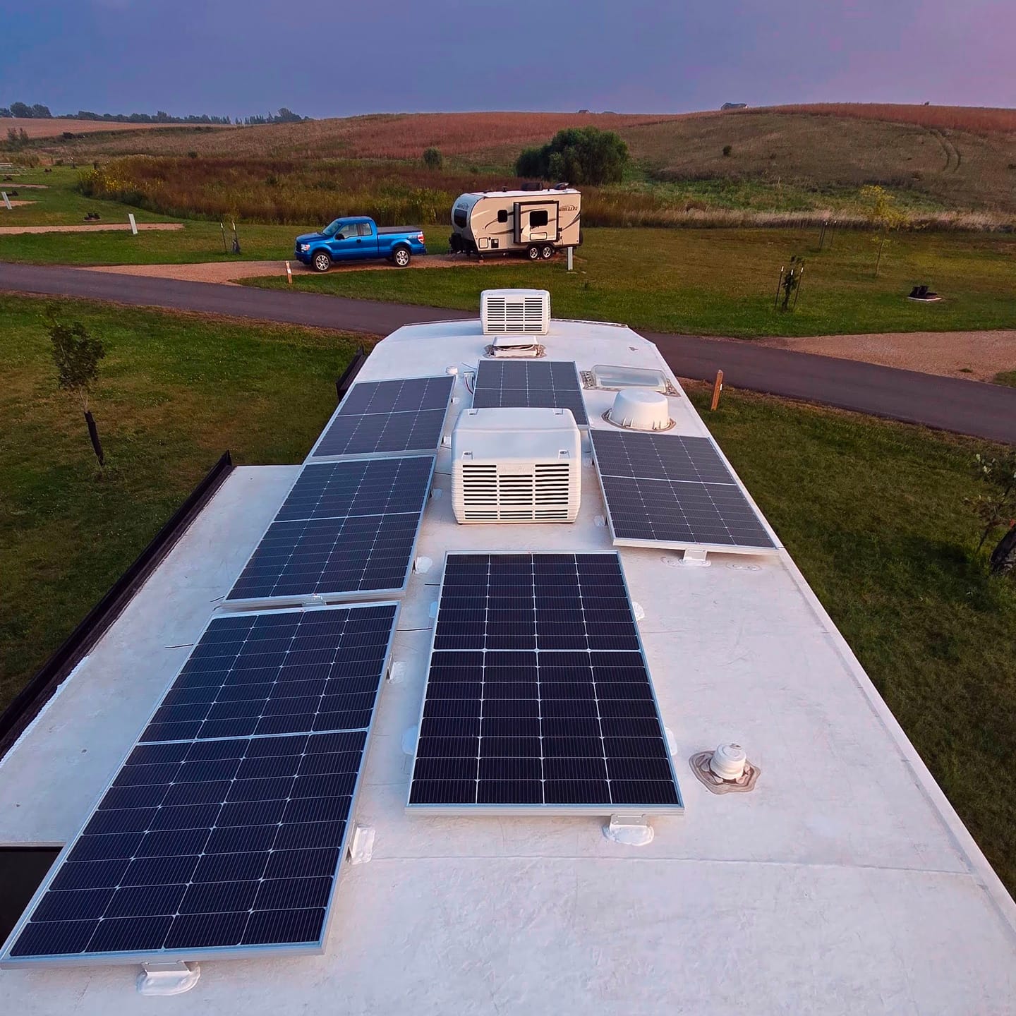 Customer photo review of MEGA 250 | 250 Watt Solar Panel | Premier 12V Off-Grid Solar Panel for RVs, Vans, Boats | 25-Year Output Warranty | UL Certified