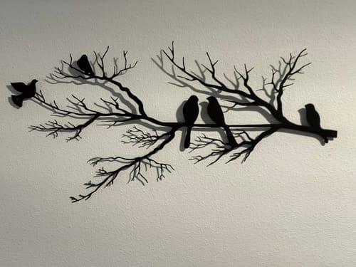 Customer photo review of Décoration murale en métal moderne - Oiseaux sur branche (V.02)