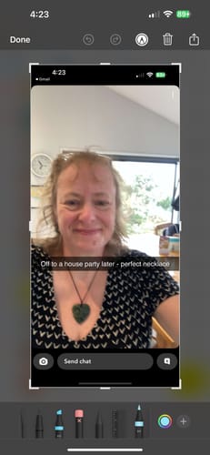 Customer photo review of 4cm Genuine NZ Greenstone Heart Necklace with Koru
