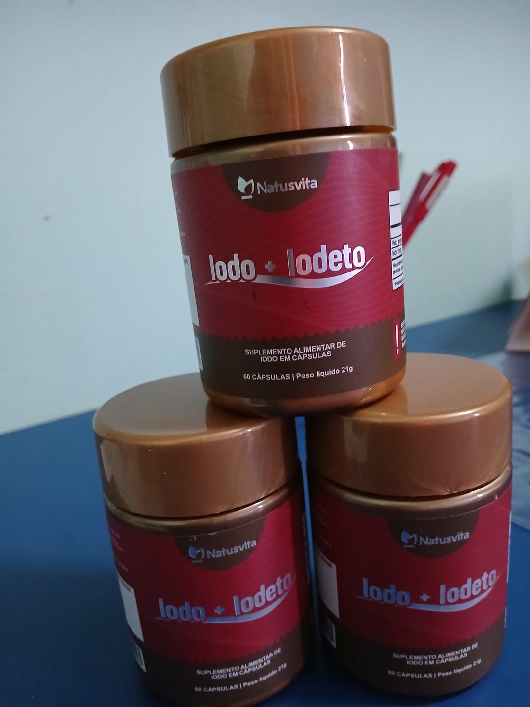 Customer photo review of Iodo com Iodeto (Lugol Complemento) em cápsulas
