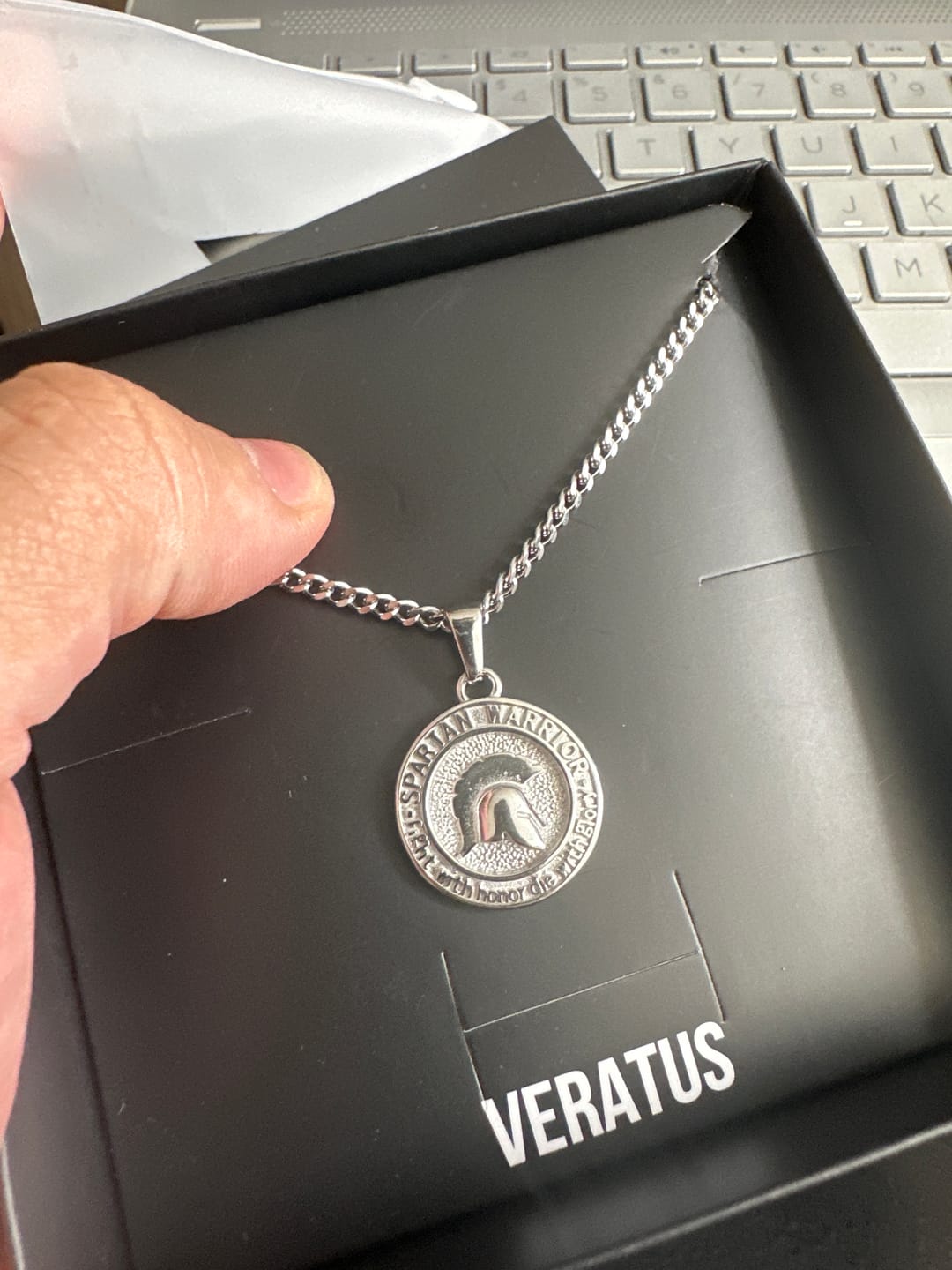 Customer photo review of Set Spartan Doble cadena Plateado