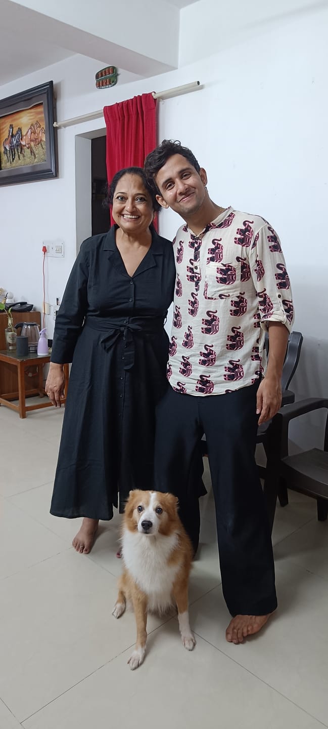Customer photo review of Women Black Airy Linen Flared Dress