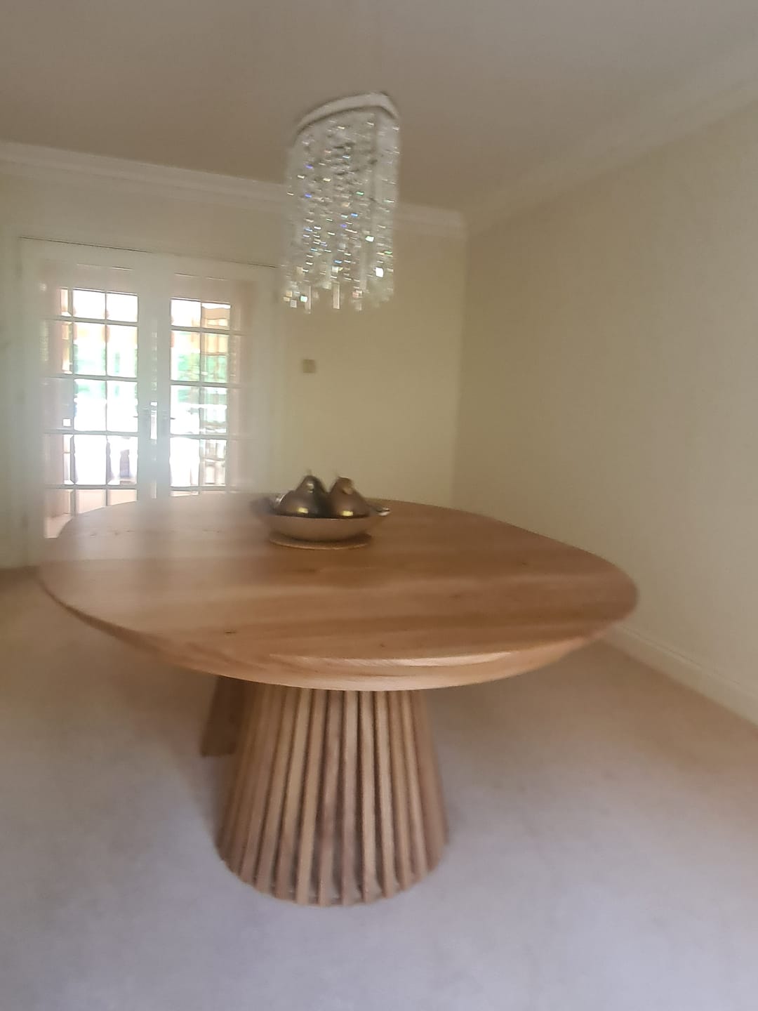 Customer photo review of Vivien Extendable Round Oak Dining Table