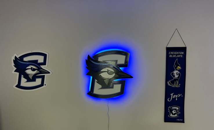 Customer photo review of Creighton Bluejays 3D Vintage Metal Wall Art