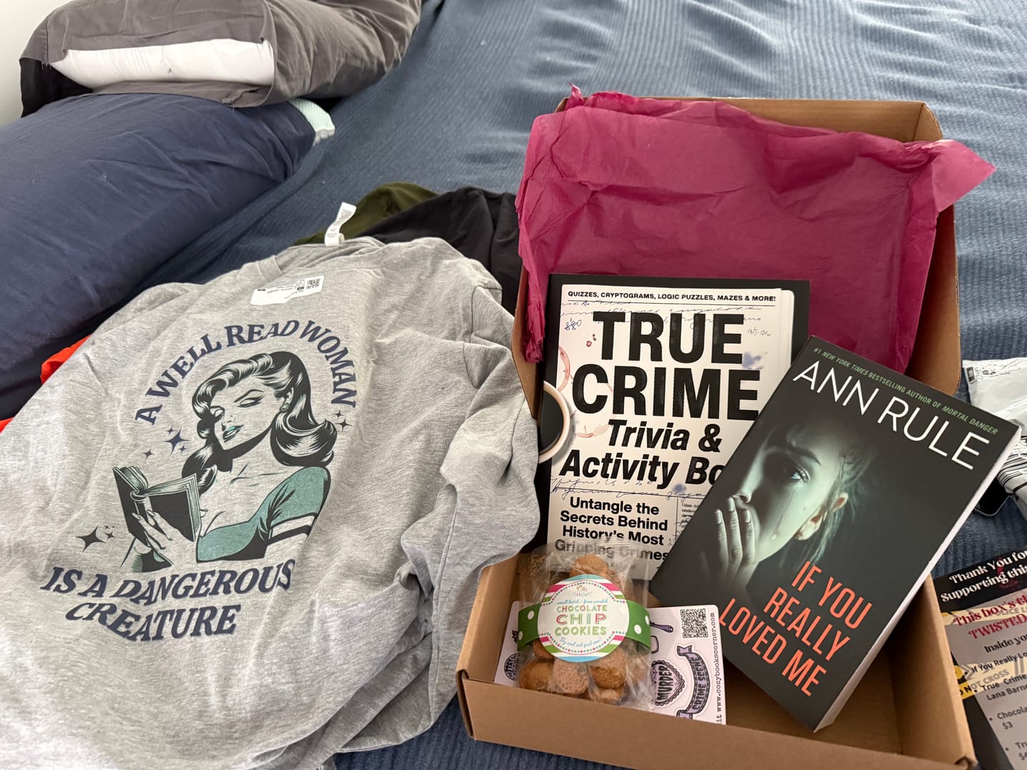 Customer photo review of Bi-monthly True Crime Book Box