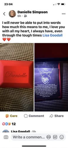 Customer photo review of To My Daughter 'You Are My World' 3 in 1 Necklace - DT47