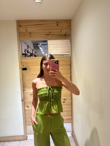 Customer photo review of Conjunto Lino Pistacho