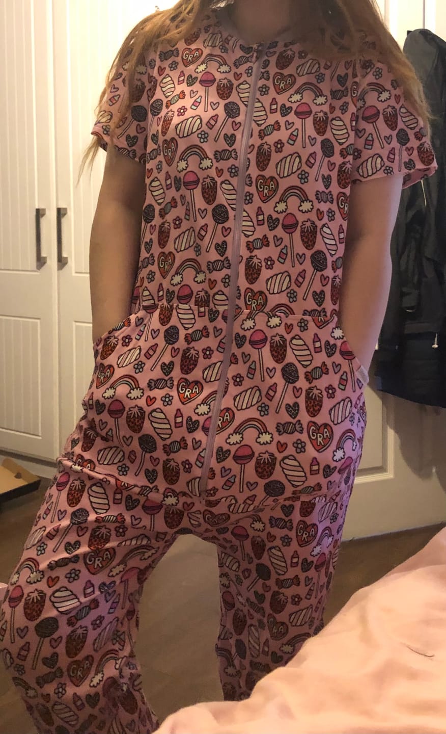 Customer photo review of Grá Adult Onesie