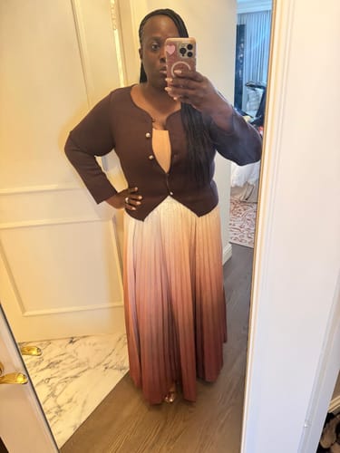 Customer photo review of Mira Skirt Set | Brown