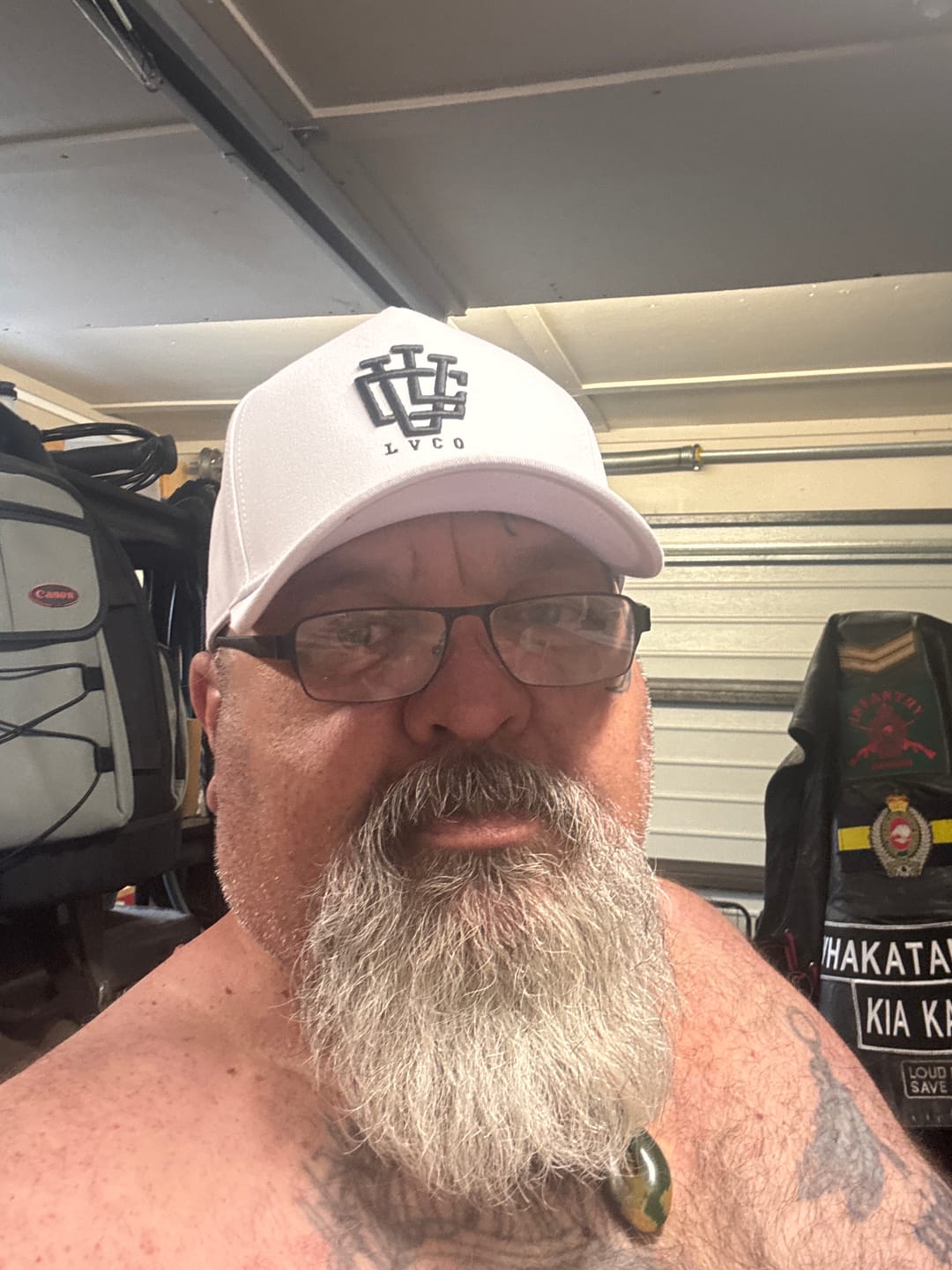Customer photo review of ULTRA FIT White A-Frame Snapback