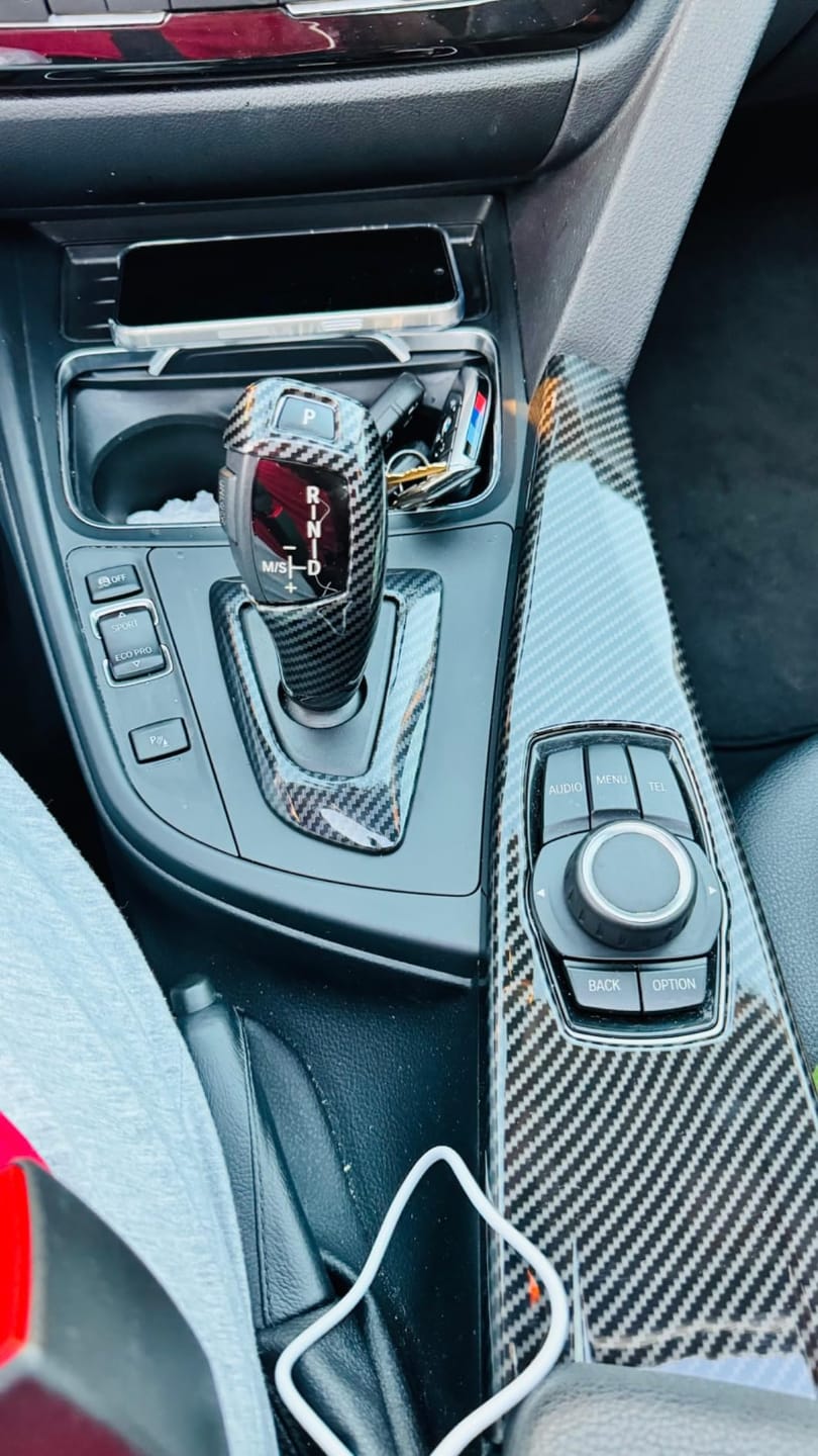 Customer photo review of Carbon Fiber Multimedia Cover Sticker Wrap ABS Decal Trim for BMW F30 F31 F34 3GT F32 F36 Accessories - Not Compatible with F33 Convertible