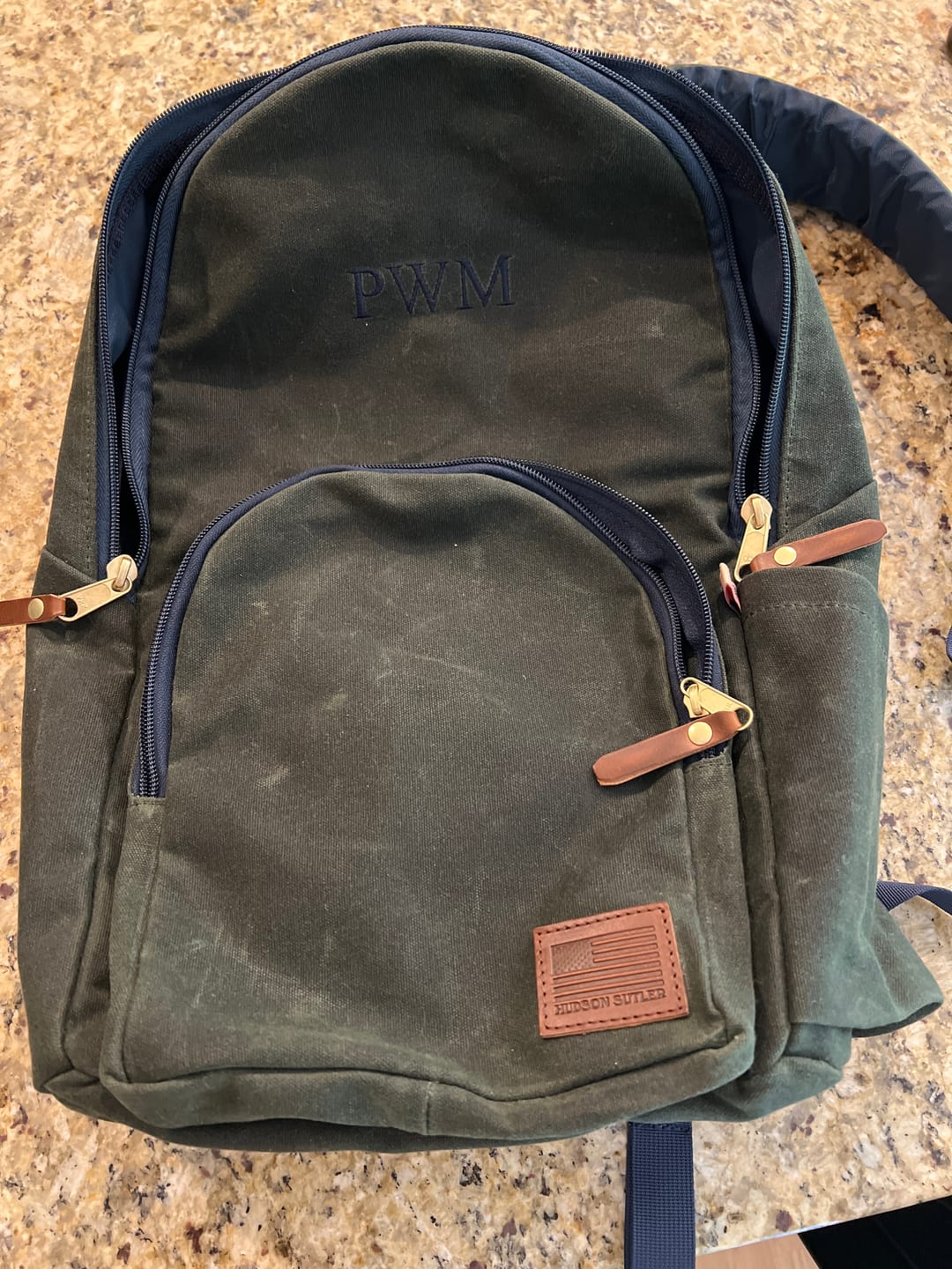 Customer photo review of Heritage Waxed Canvas Backpack