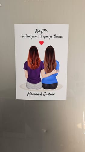 Customer photo review of Affiche Personnalisée - Couple Lieu Première Rencontre - Homme et Femme