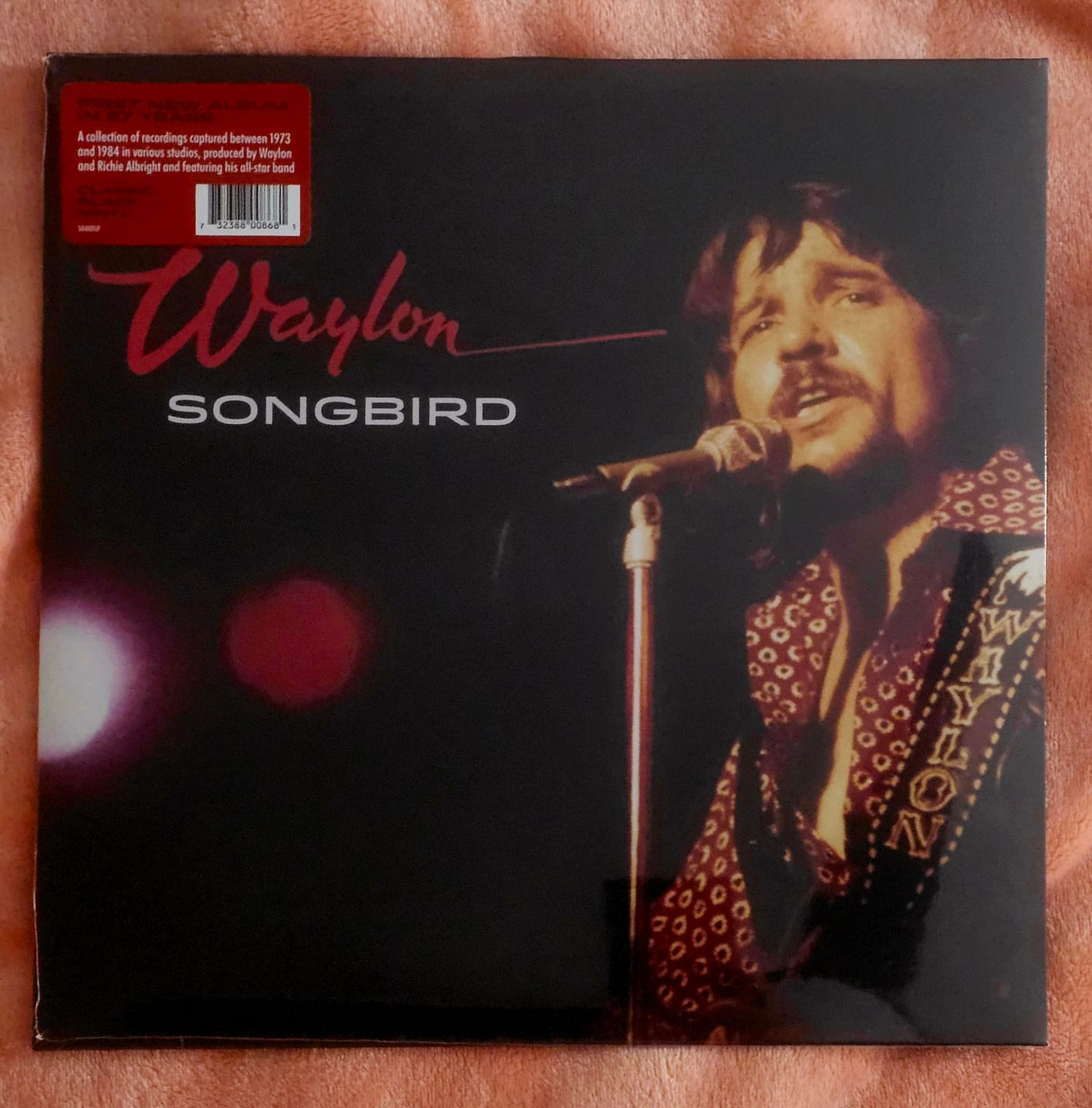 Customer photo review of Waylon Jennings "Songbird" Black Vinyl LP Pre-Order