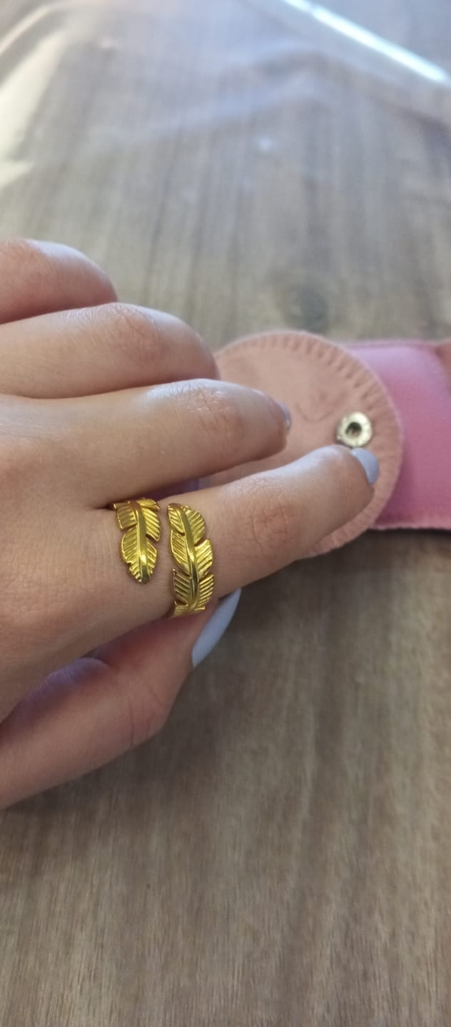 Customer photo review of Layered leaf ring