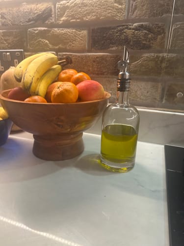 Customer photo review of Round Glass Oil Bottle 500 ML