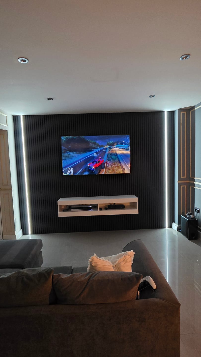 Customer photo review of Acoustic Slat Wall Panel - Black Oak