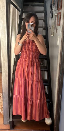 Reseña con foto de un cliente sobre Vestido Líneas Paradiso