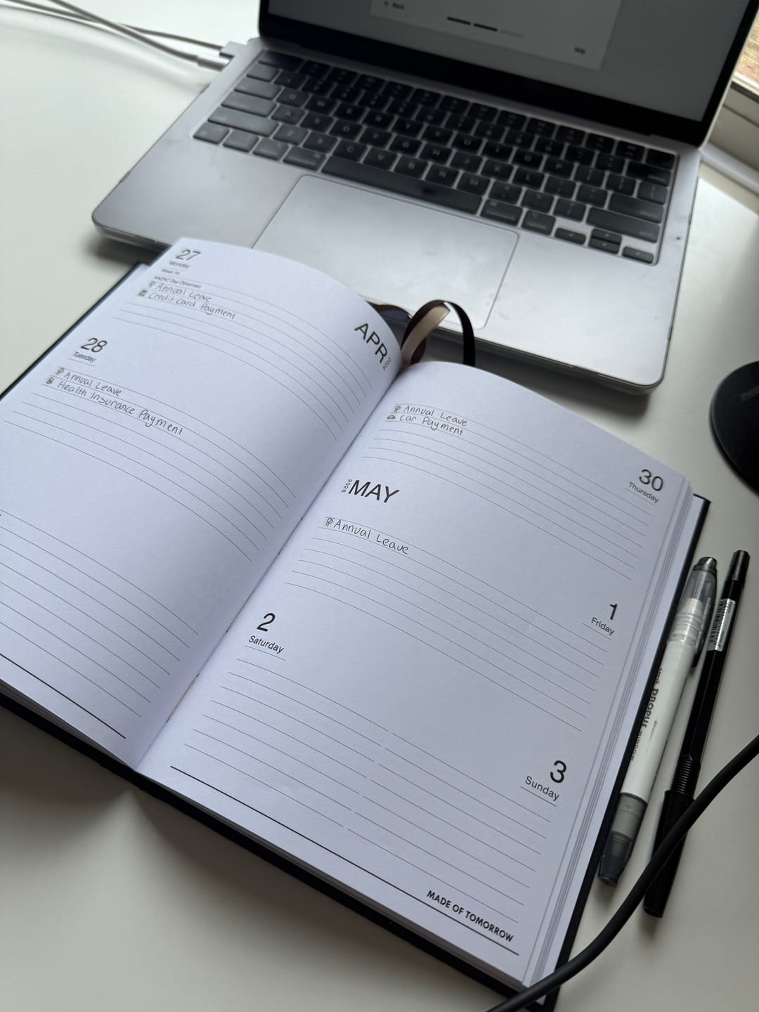 Customer photo review of 2026 A5 Weekly Diary - Classic