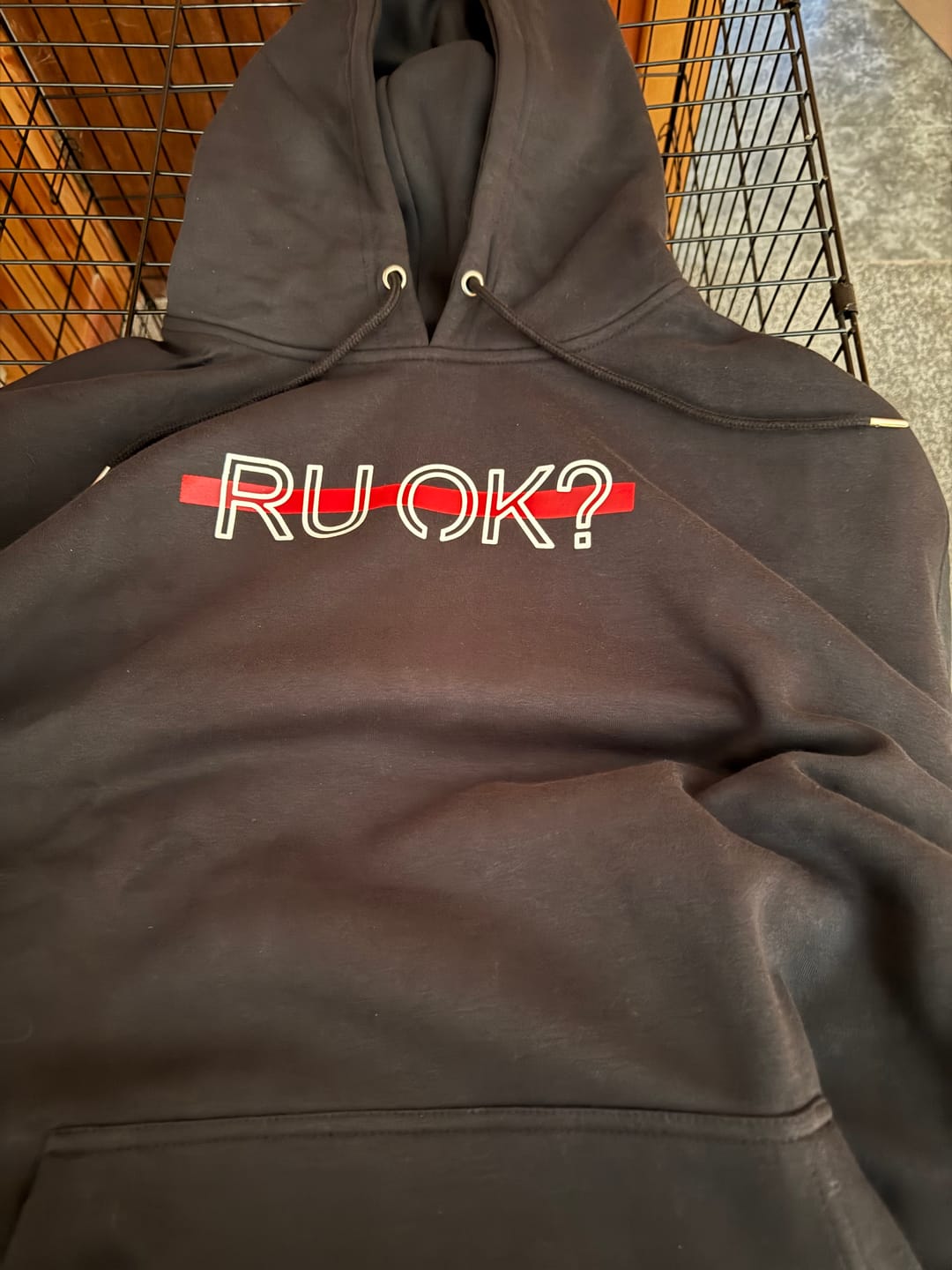 Customer photo review of Stigma Breaking Hoodie- Red Line