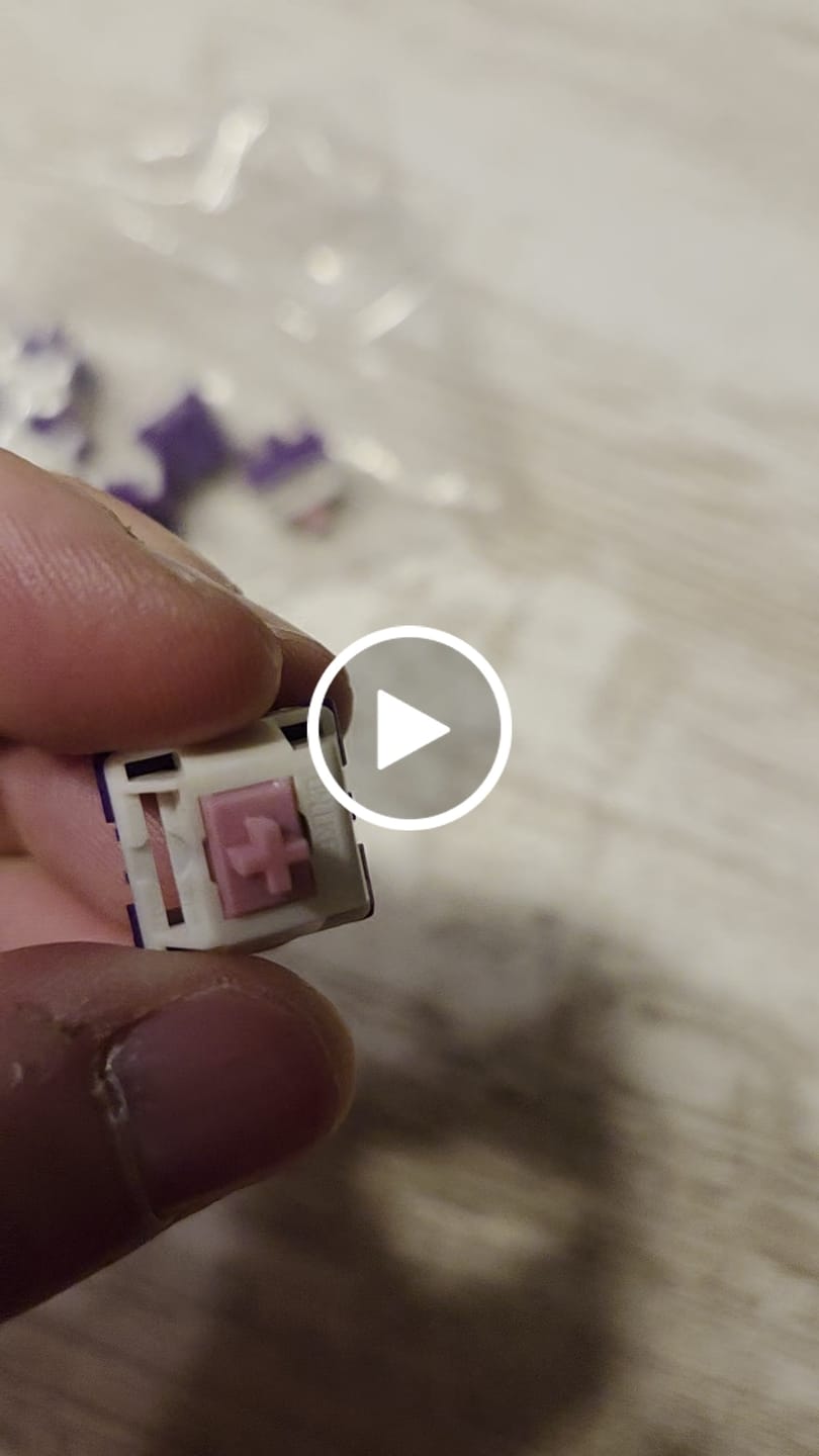 Customer video review of UNIKEYS X HMX PURPLE DAWN LINEAR SWITCH FACTORY LUBED EDITION (10PCS)