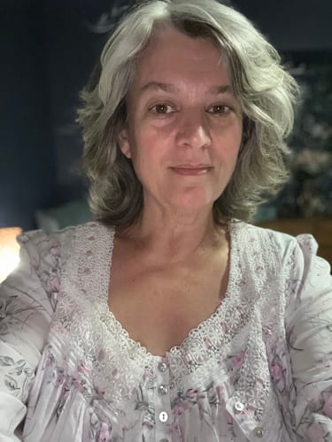 Customer photo review of The "Eileen" Quiet Bloom Cotton Lawn Ballet Nightgown