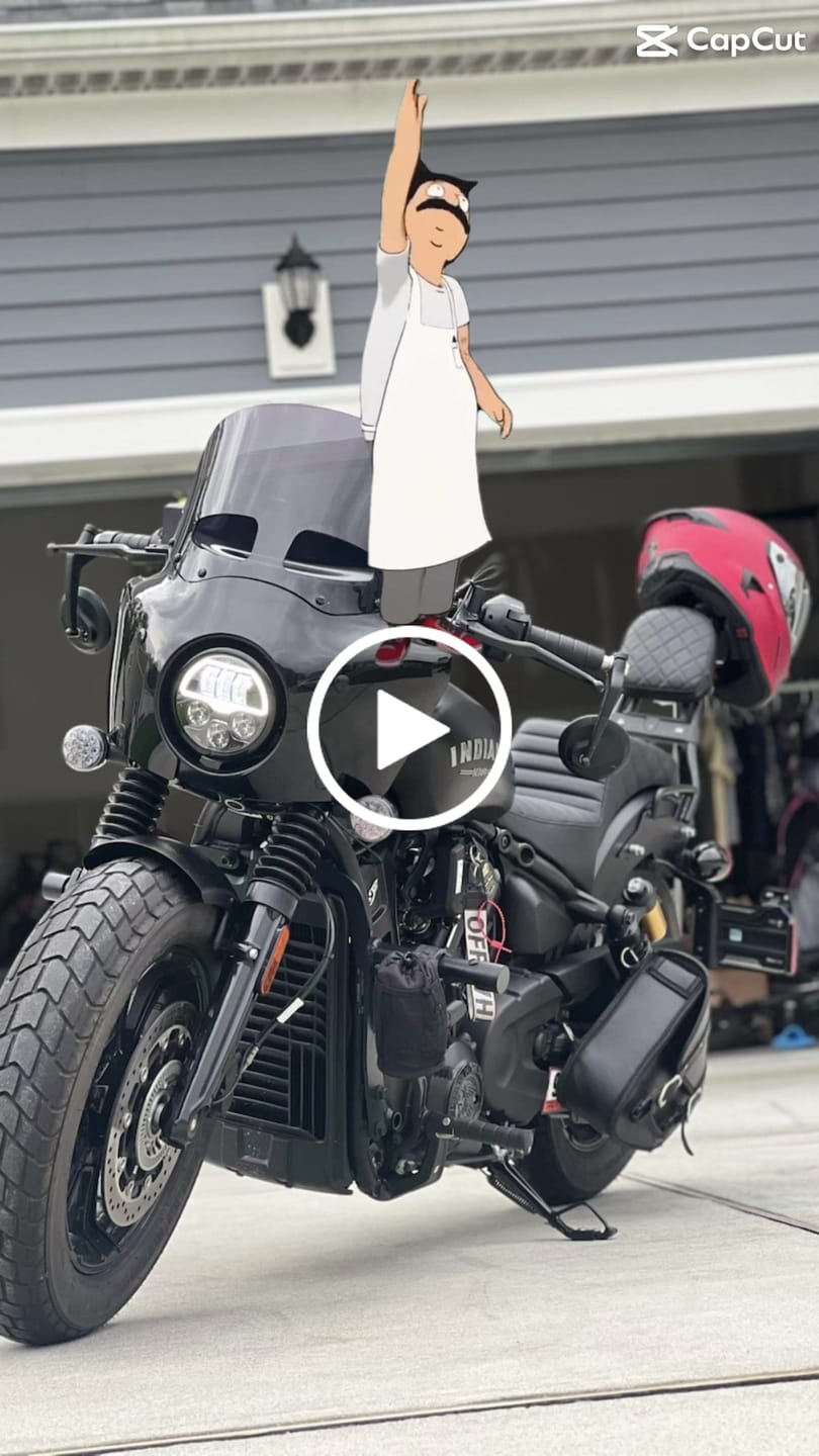 Customer video review of Iron Born Blade 25" Sissy Bar with Foldable Luggage Rack for 2025 Indian Scout Bobber Matte Black