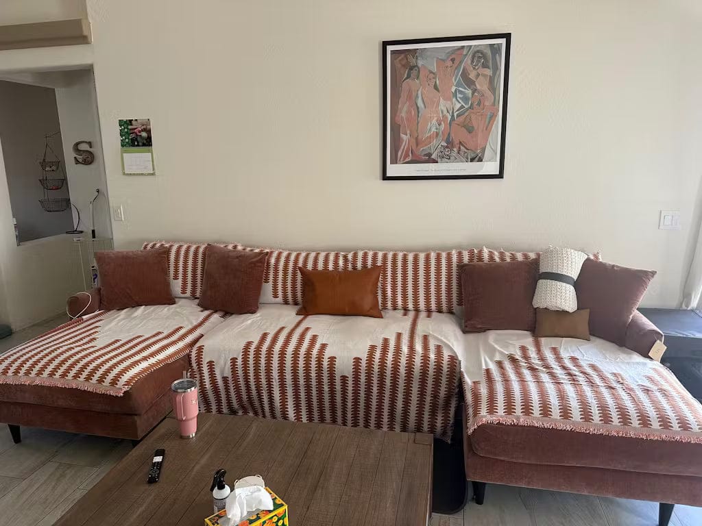 Customer photo review of Sofura - Dubbelzijdige Chenille Bankhoes
