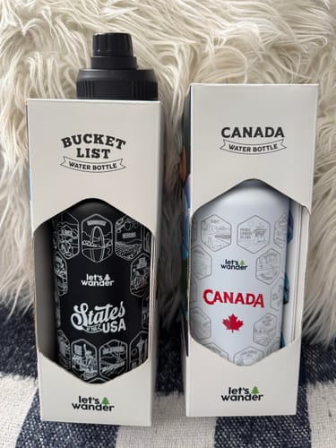 Customer photo review of 50 States Of The USA Bottle + Sticker Set