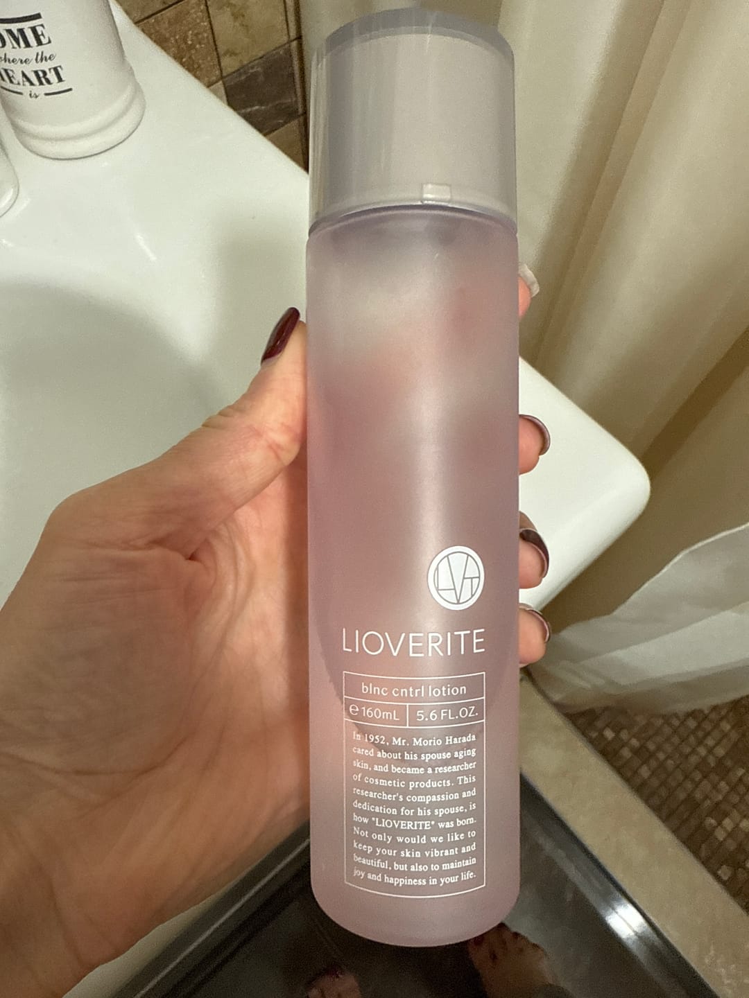 Customer photo review of LIOVERITE Balance Control Lotion