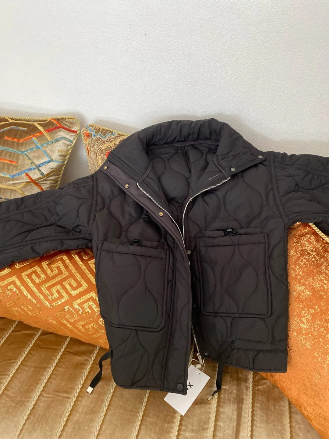 Customer photo review of Alina Stand Collar Cotton Jacket