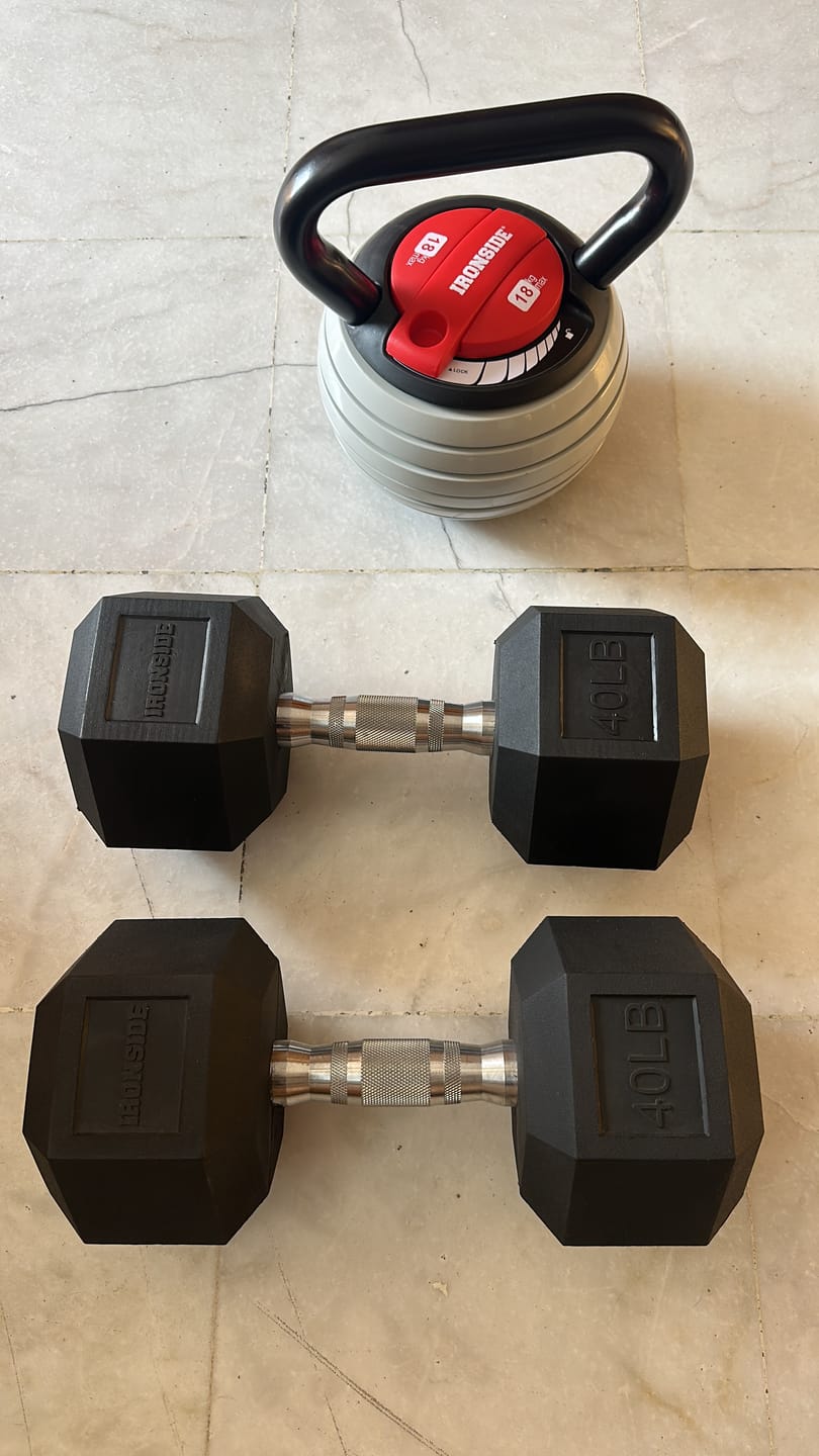 Customer photo review of Mancuerna Hexagonal 5 a 100 lb IRONSIDE (unidad)