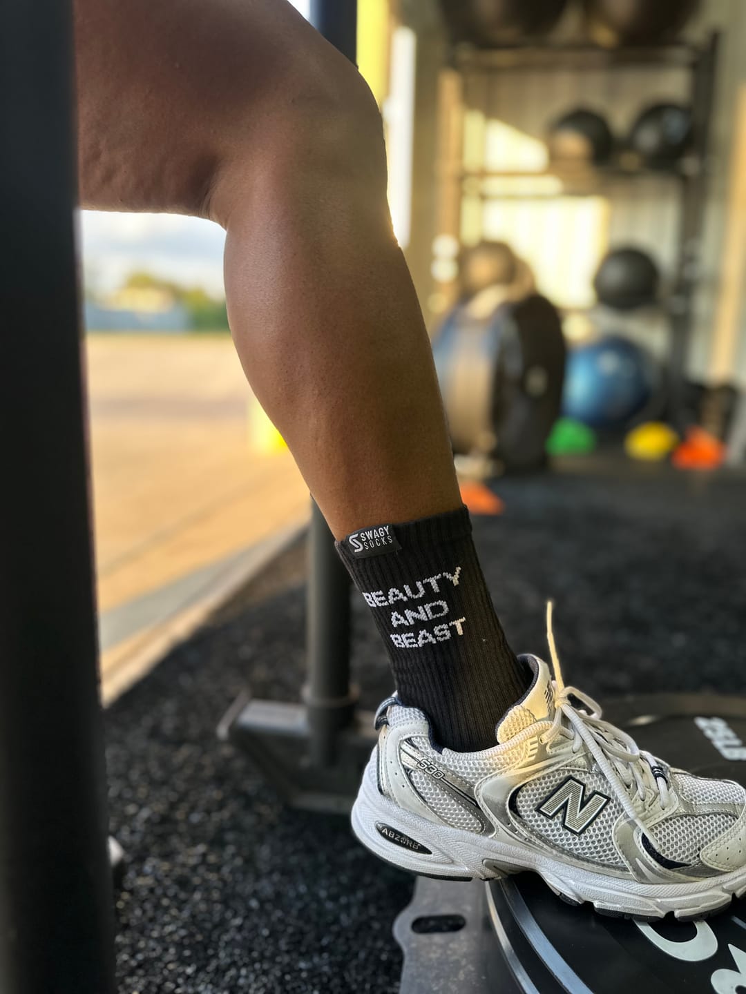 Customer photo review of LFT HVY SHT - Crew Workout Socks