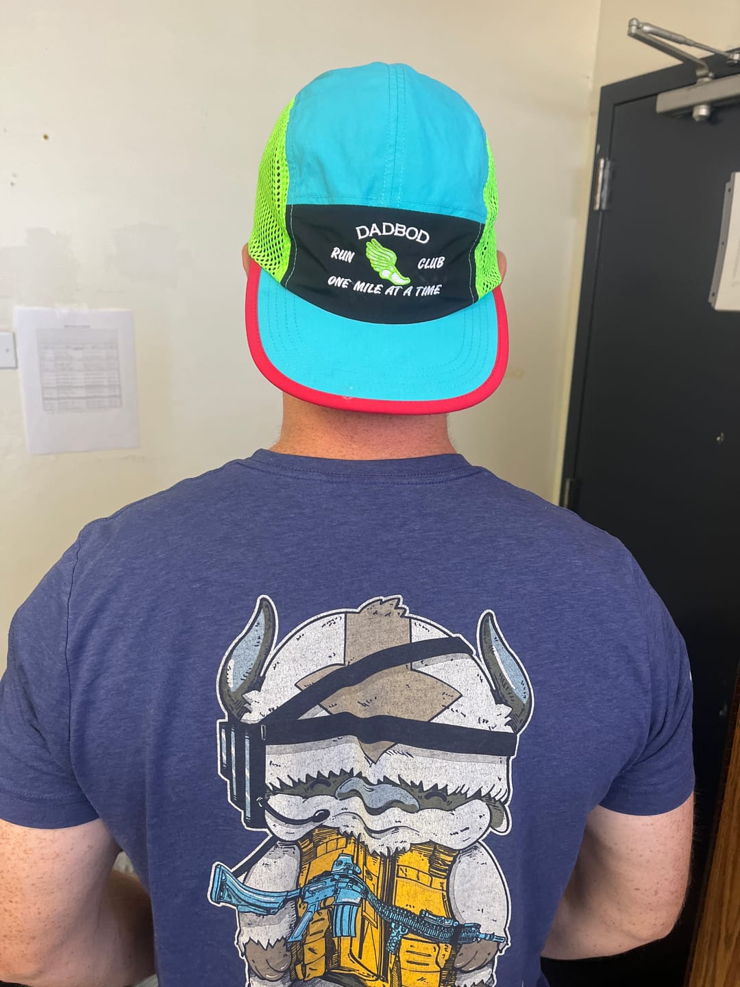 Customer photo review of Dadbod Running Athletic Hat V.2 (Electric)